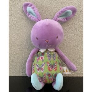 Bunnies By The Bay Purple & Green Bunny Rabbit Plush Stuffed Animal Butterflies